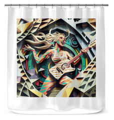 Guitar Groove Music Shower Curtain