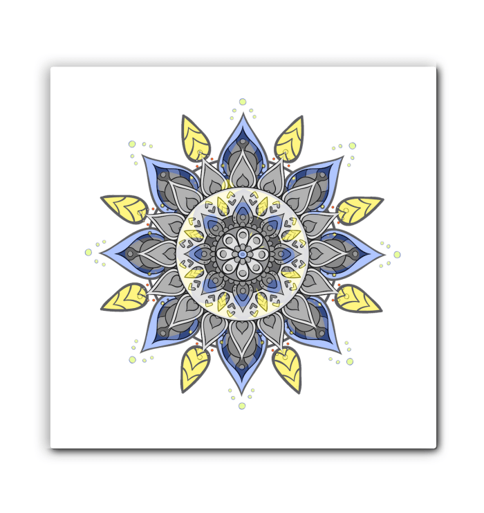 Mandala Bloom Stained Glass Panel - Beyond T-shirts