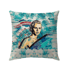 Surfing Splendor Outdoor Pillow Radiate Beach Elegance - Beyond T-shirts