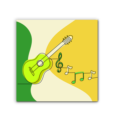 Guitar Line Art Wrapped Canvas - Beyond T-shirts