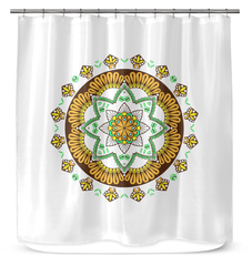 Mandala Blossom Silk Shower Curtain - Beyond T-shirts