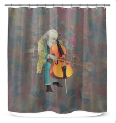 Wildflower Whimsy Shower Curtain with vibrant floral design in soft hues.