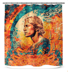 Surfing Joy Shower Curtain - Beyond T-shirts