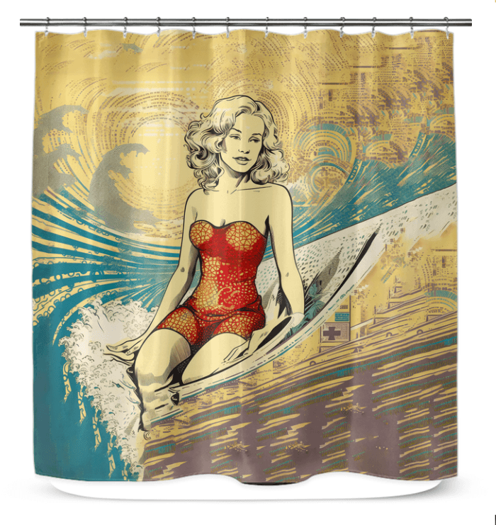 Surfer's Haven Shower Curtain - Beyond T-shirts