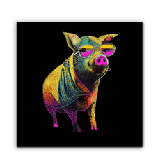 Playful Piglet Canvas Art - Beyond T-shirts
