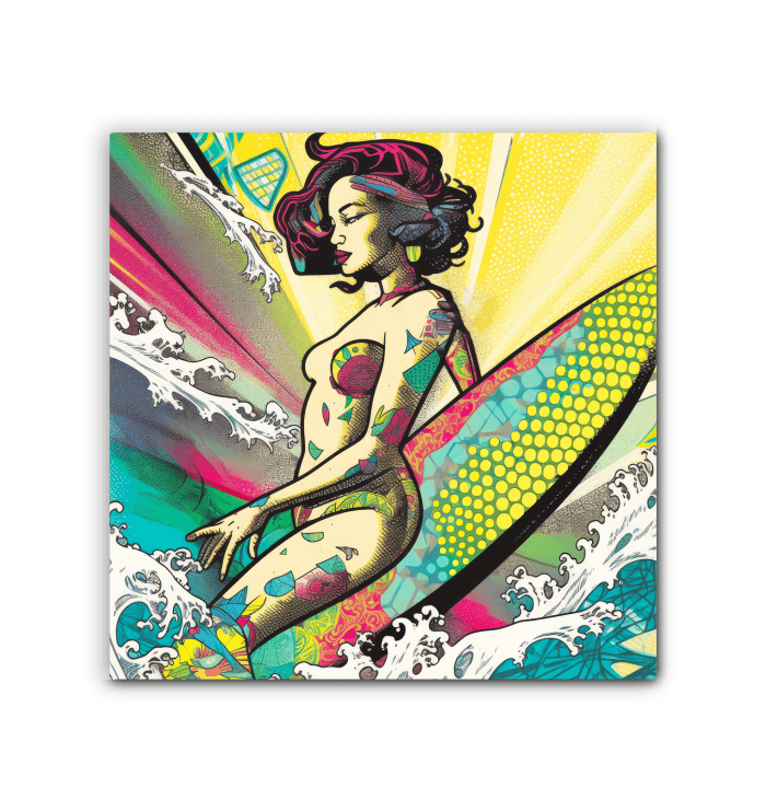 Surfing 1 50 Wrapped Canvas - Beyond T-shirts