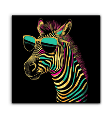 Elegant Zebra Portrait Canvas Art - Beyond T-shirts