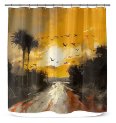 Rolling Hills Landscape Shower Curtain