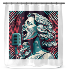 Percussion Portrait Shower Curtain