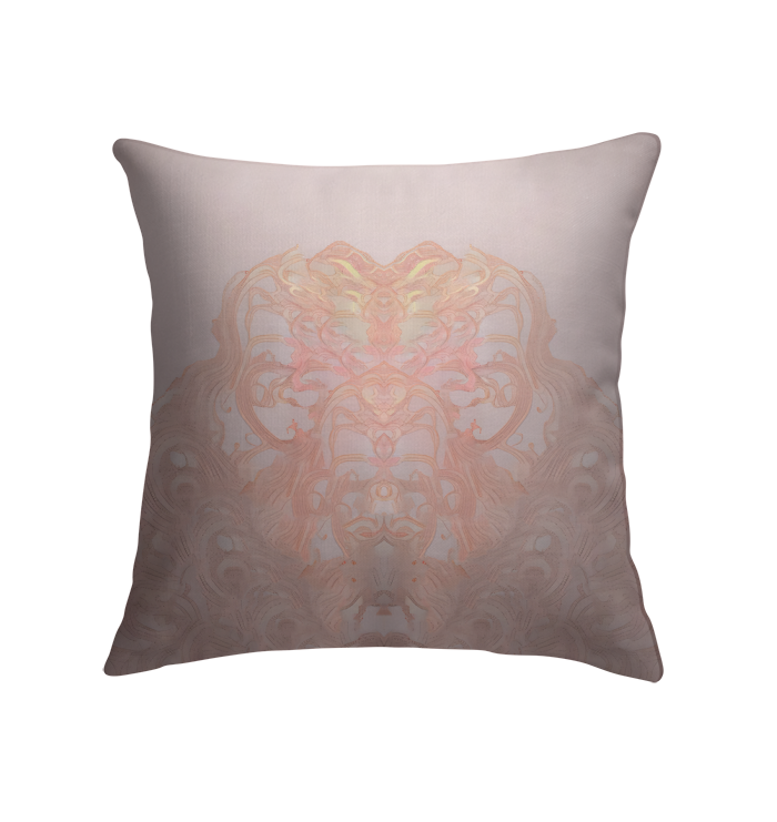 Elegant Garden Delight pillow with floral design on a couch.