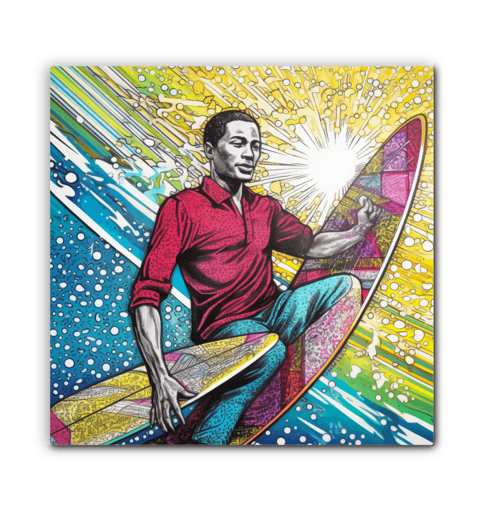 Surfing 5 20 Canvas showcasing ocean waves