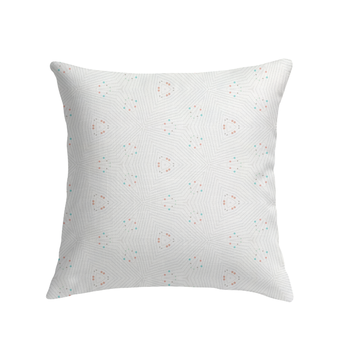 Stylish indoor pillow with meadow-inspired design.