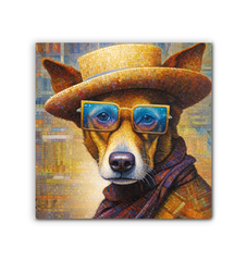 Playful puppies canvas wall art