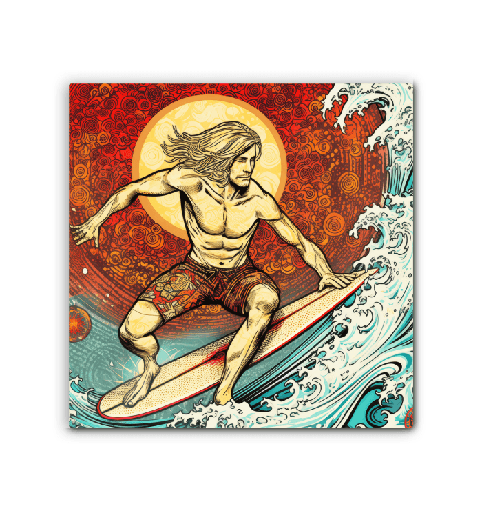 Surfing Vibe Wrapped Canvas - Beyond T-shirts