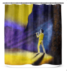 SurArt 103 shower curtain featuring sleek contemporary design, perfect for modern bathrooms.