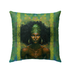 Durable outdoor pillow with Contemporary Fusion design.