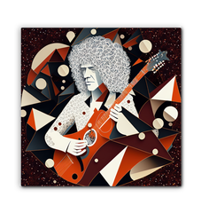 Keyboard Kaleidoscope Wrapped Canvas