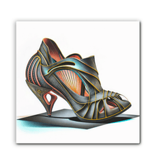 Walk the Future - Futuristic Shoe Wrapped Canvas - Beyond T-shirts
