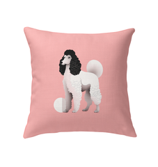 Whimsical Poodle Elegance Cushion