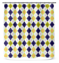 Diamond Lattice Opulence Shower Curtain