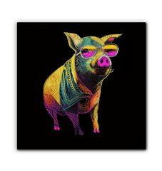 Playful Piglet Canvas Art - Beyond T-shirts