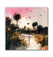 Tropical Paradise Landscape Wrapped Canvas