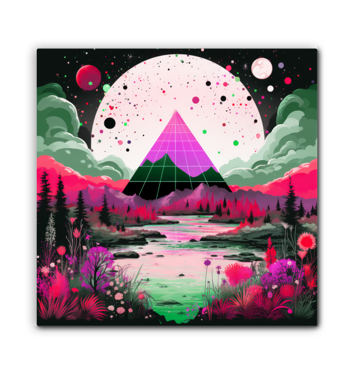 Enchanting Eclipse Night Sky Landscape Canvas