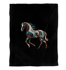 Wild Stallion Sunset Duvet Cover