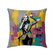 Artful Lines Outdoor Pillow