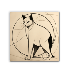 Majestic Feline Silhouette Canvas - Beyond T-shirts
