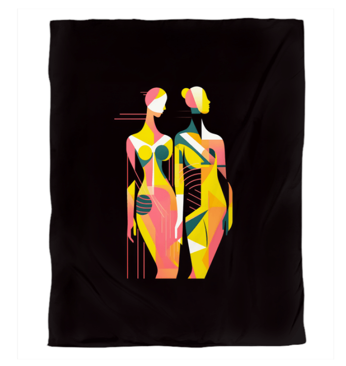 Modern Elegance Asleep Fashion Art Duvet Cover - Beyond T-shirts