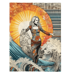 Surfing Escapade Fleece Throw - Beyond T-shirts