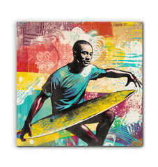 Surfing 1 45 Wrapped Canvas - Beyond T-shirts