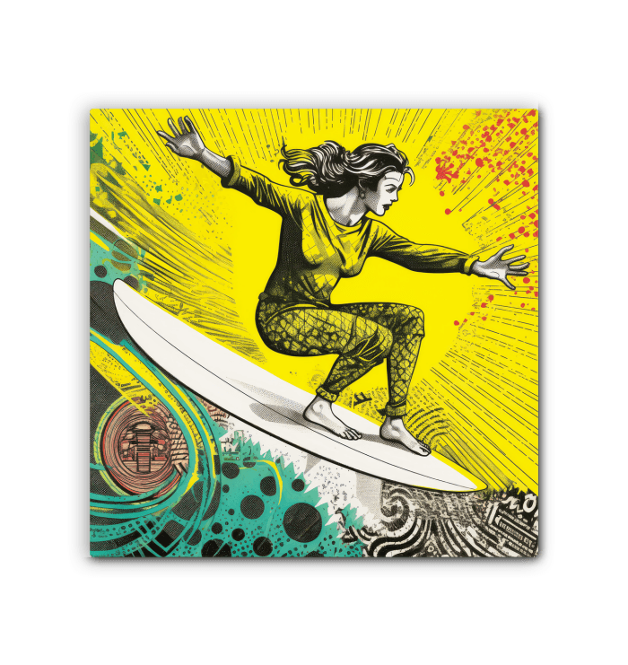 Surfing 1 10 Wrapped Canvas - Beyond T-shirts