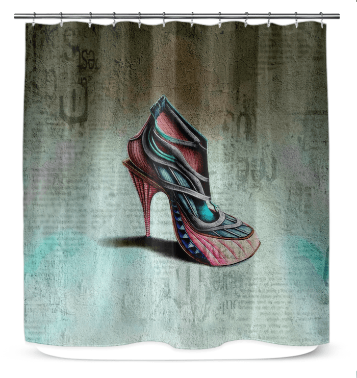 AstroGlide Futuristic Shoe Shower Curtain - Beyond T-shirts