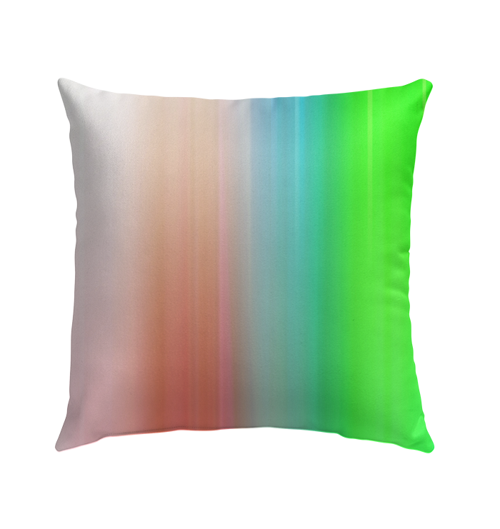 Close-up of Fairy Tale Fantasy Outdoor Pillow with colorful design