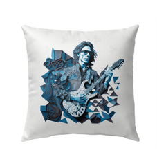 Guitar Virtuoso Outdoor Pillow