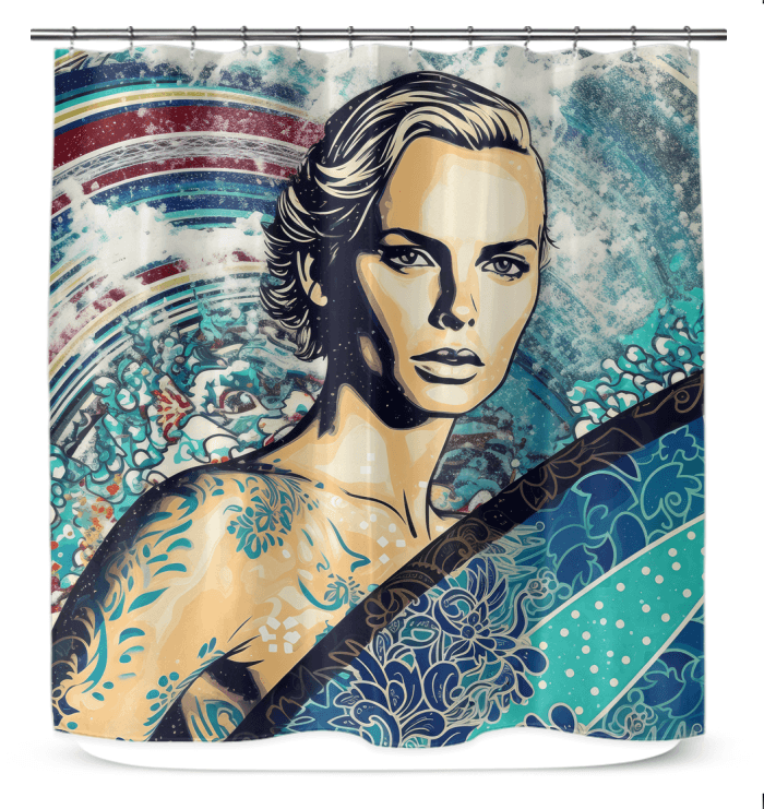 Coastal Connection Shower Curtain Dive Into Ocean Serenity - Beyond T-shirts