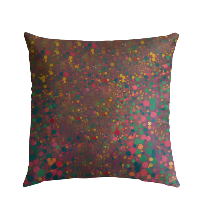 Weather-resistant Floral Fables pillow in outdoor setting