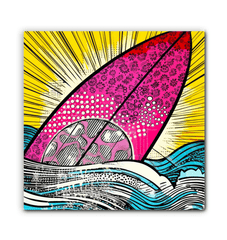 Detailed wave patterns on Surfing 5 32 Canvas