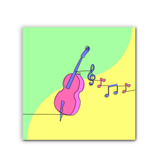 Violin Line Art 1 Wrapped Canvas - Beyond T-shirts