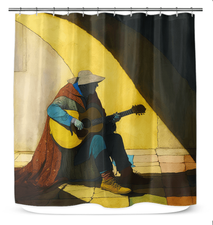 SurArt 114 shower curtain featuring elegant design, perfect for enhancing your bathroom ambiance.