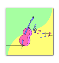 Violin Line Art 1 Wrapped Canvas - Beyond T-shirts