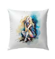 Charismatic Cowboy's Country Comfort Outdoor Pillow