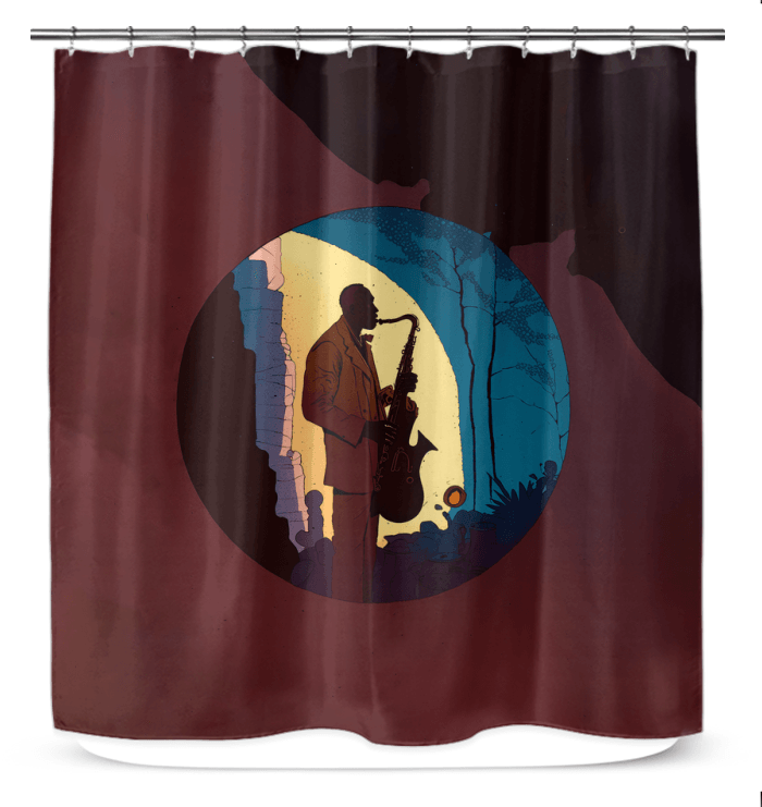 Elevate Your Bath Experience: Musical Notes Shower Curtain - Beyond T-shirts