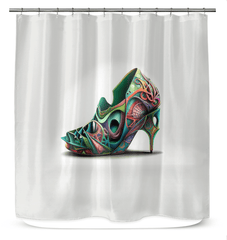 SleekGlide Futuristic Shoe Shower Curtain - Beyond T-shirts