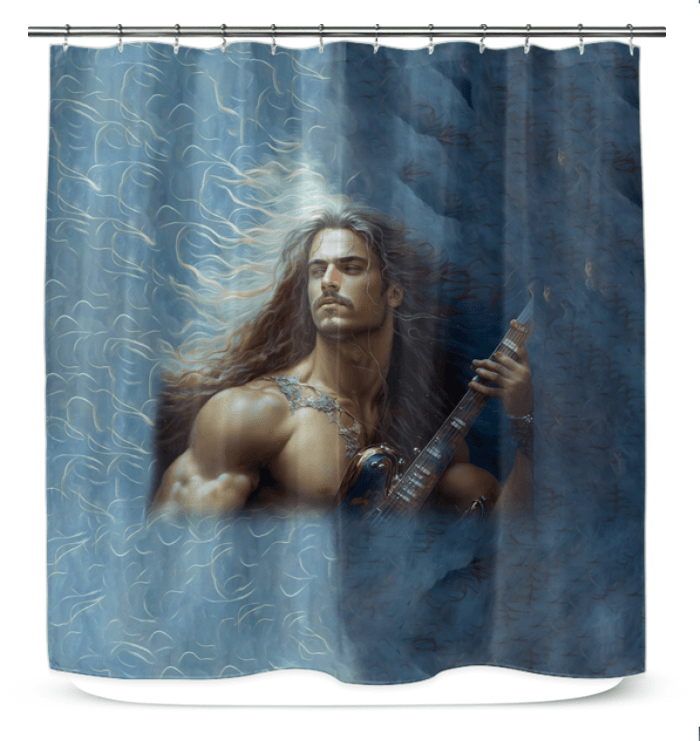 Elegant waterproof NS-869 shower curtain enhancing bathroom decor