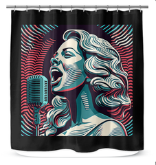 Percussion Portrait Shower Curtain
