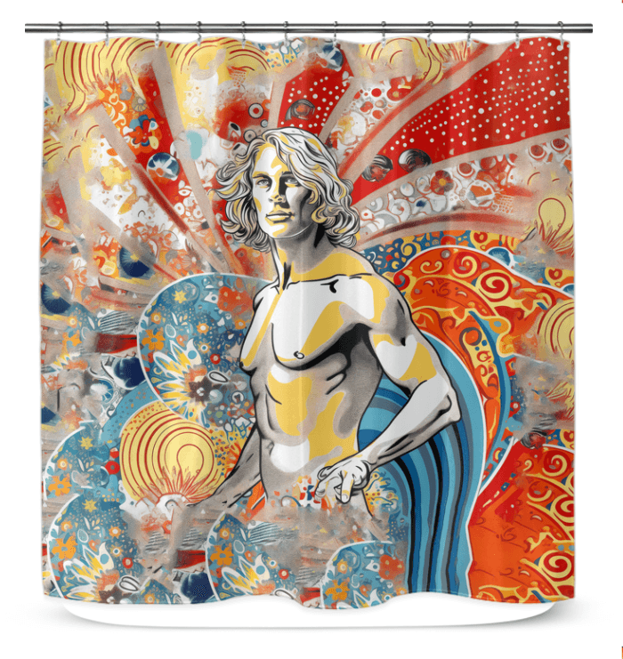 Surfing Escape Shower Curtain - Beyond T-shirts