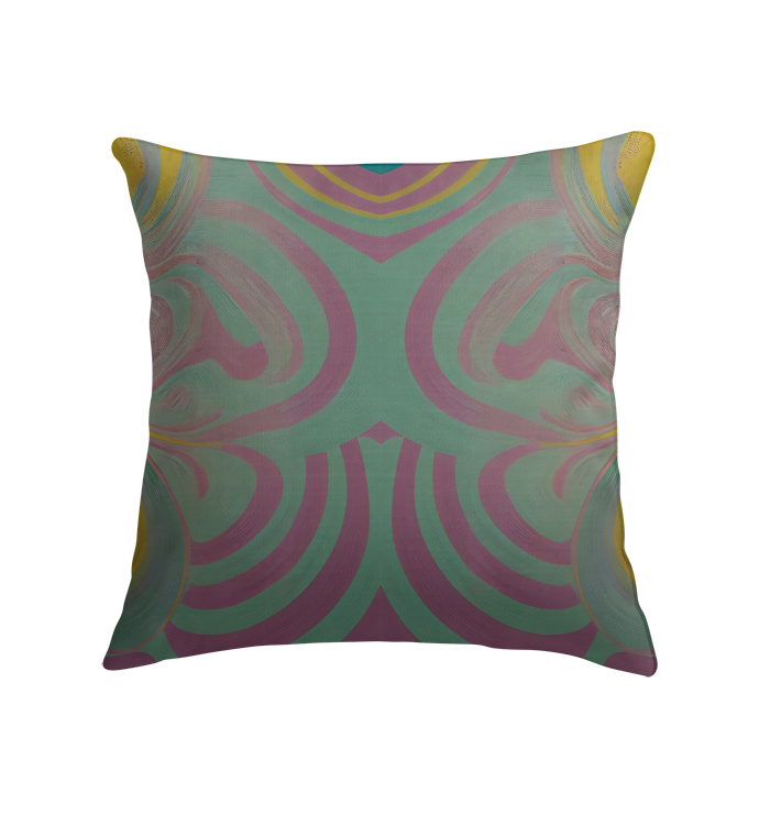 Vibrant Springtime Revelry indoor pillow with floral design accents.